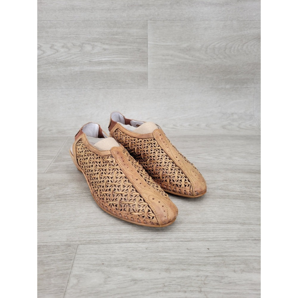 PIKOLINOS Sandals ROMANA Womens 36 US / 6 Brown Floral Cut Out Slingback Wedge